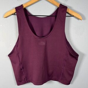 The North Face Dune Sky Tanklette Women's XL‎ Purple Cropped Tank Top Shirt